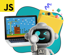 Язык программирования JavaScript + AI. Проектное обучение + геймификация + AI-помощники - КИБЕРшкола программирования для детей, компьютерные курсы для школьников, начинающих и подростков - KIBERone г. Нагорный