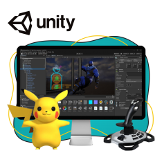Мир игр на Unity 2D на популярном движке + AI-помощники - КИБЕРшкола программирования для детей, компьютерные курсы для школьников, начинающих и подростков - KIBERone г. Нагорный