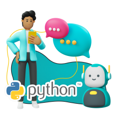 Умный чат-бот на Python - КИБЕРшкола программирования для детей, компьютерные курсы для школьников, начинающих и подростков - KIBERone г. Нагорный